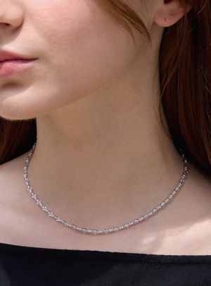 [실버925] 드리즐 비즈 목걸이