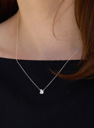 [실버925] 모이사나이트 플뤼 목걸이