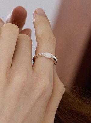 [실버925] 뮤 페일 오벌 쉐입 반지