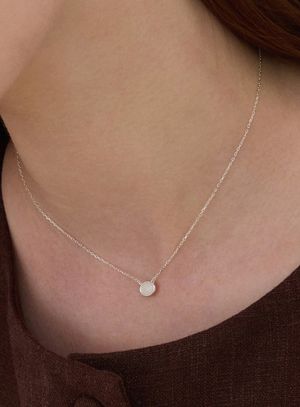 [실버925] 뮤 페일 오벌 목걸이