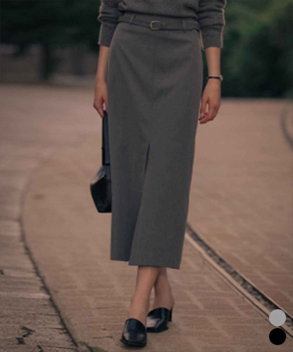 틸아이다이(TILL I DIE) Slit point long skirt [TIFA01SK03]_2color
