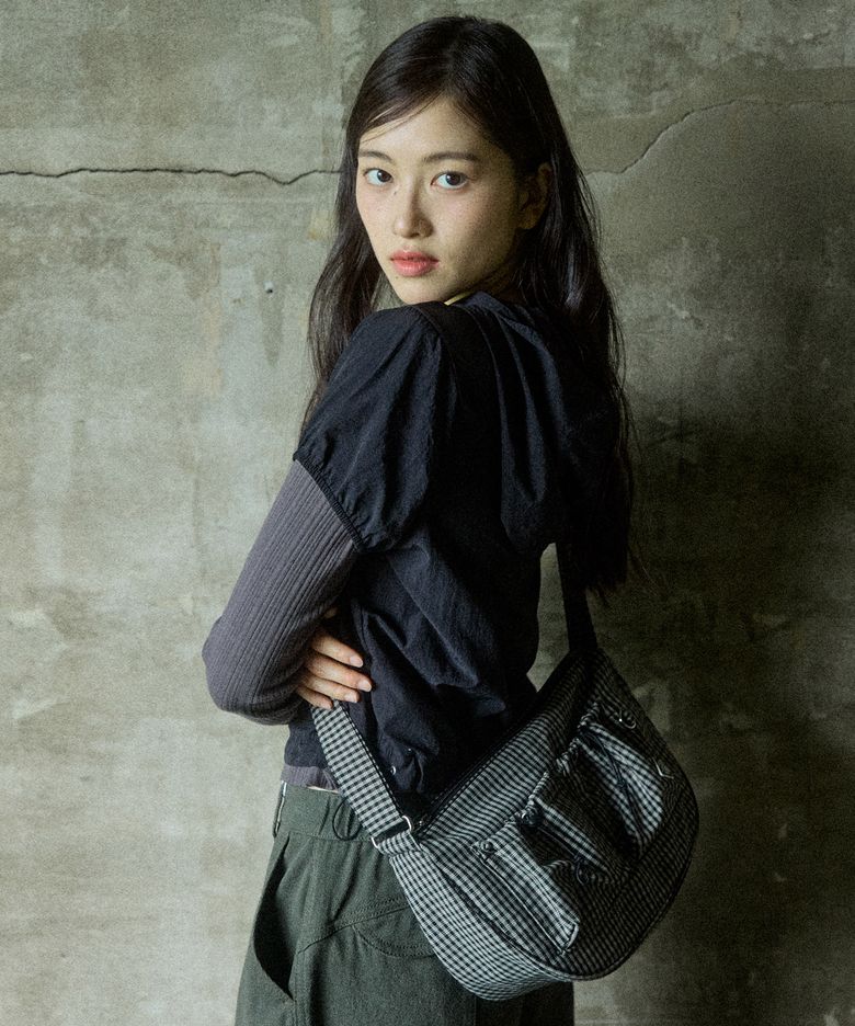 [CN]FW CHECK 2POCKET HOBO BAG [3 COLOR]