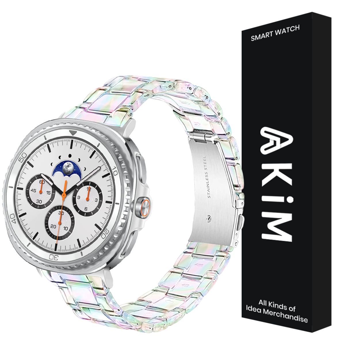 아킴(AKIM) 갤럭시워치8 스트랩 몰디브 투명 슬림 밴드 8클래식