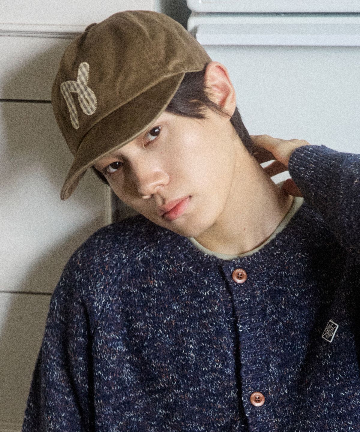 꼬모니노즈(COMONINOZ) [CN]N LOGO CHECK CAP [2 COLOR]