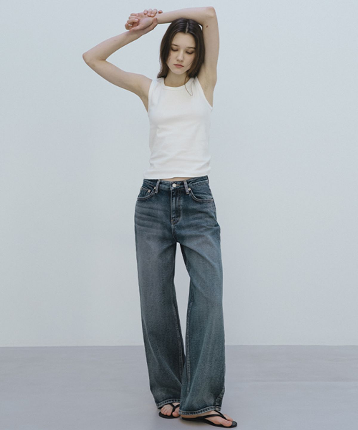 틸아이다이(TILL I DIE) All brush wide denim pants TIFA01DP03_Blue