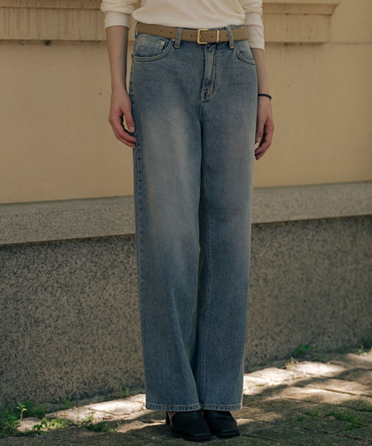 틸아이다이(TILL I DIE) Classic wide denim pants TIFA01DP01_Blue