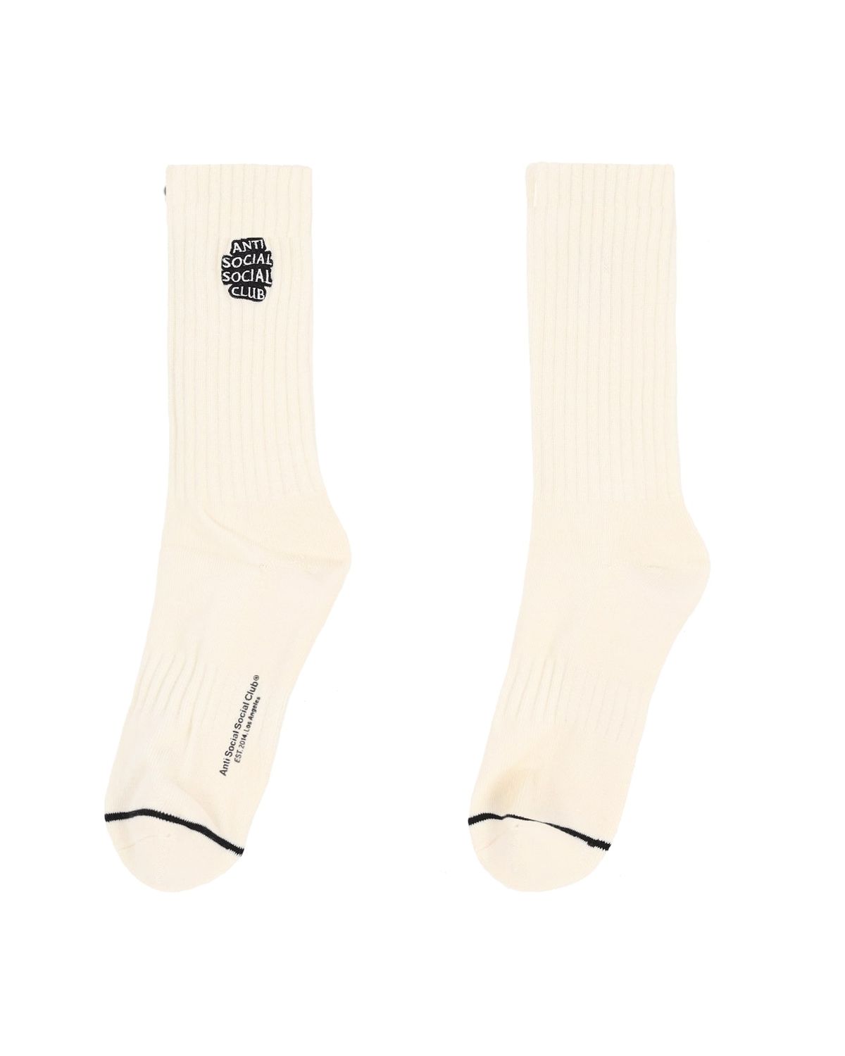 안티 소셜 소셜 클럽(ANTI SOCIAL SOCIAL CLUB) 엠보 로고 삭스 아이보리