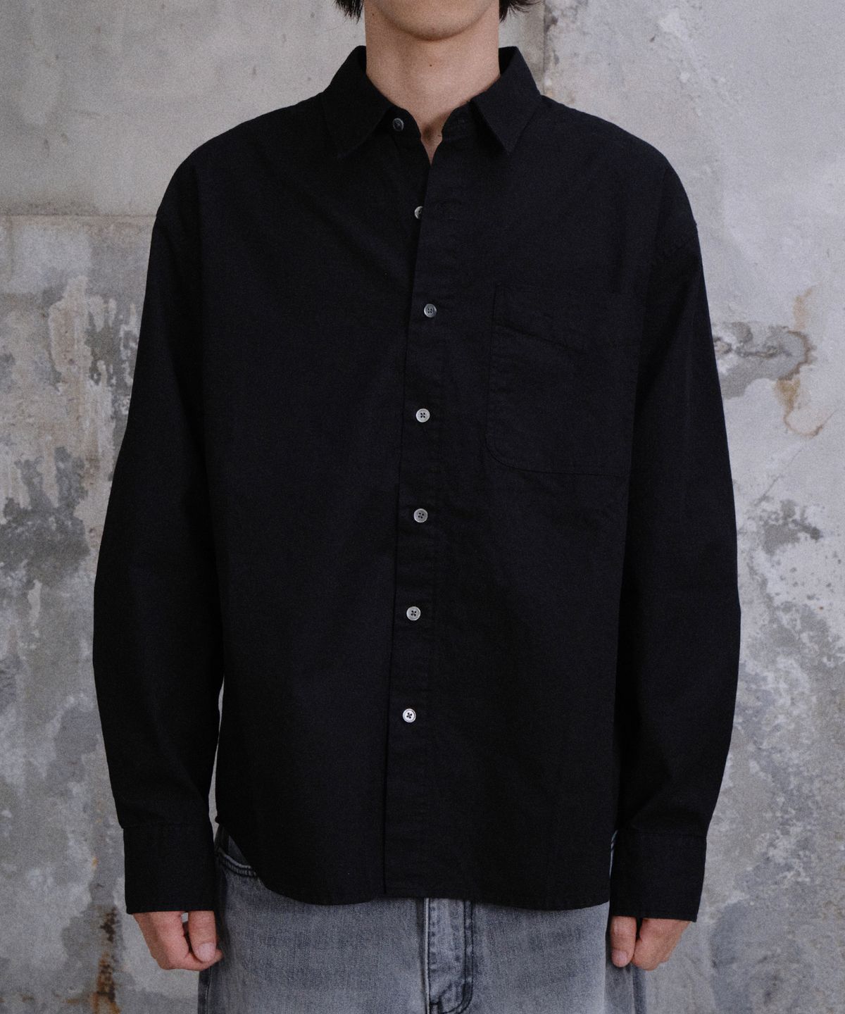 다이브인(DIVEIN) OLD OXFORD SHIRTS (BLACK)