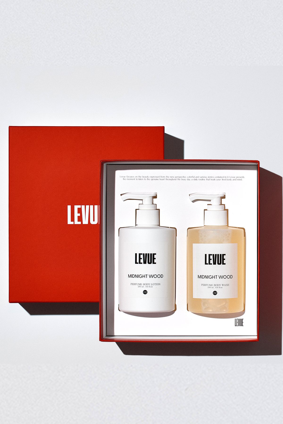 르뷔(LEVUE) 퍼퓸 바디워시, 바디로션 듀오 세트(4종 1택)