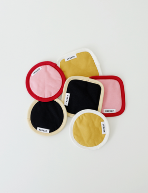 컬러 패브릭 컵코스터 SET 세트구매 (6개 묶음)