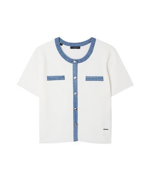 2color 여성 반팔 스웨터 자켓 RP2S06J3