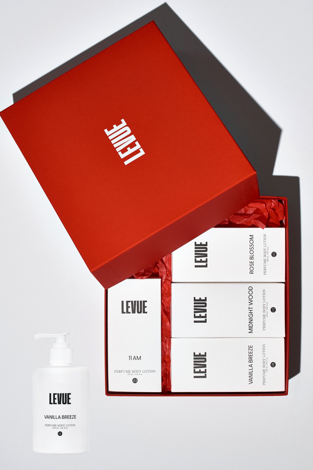 르뷔(LEVUE) 퍼퓸 바디로션 4종 기프트 세트