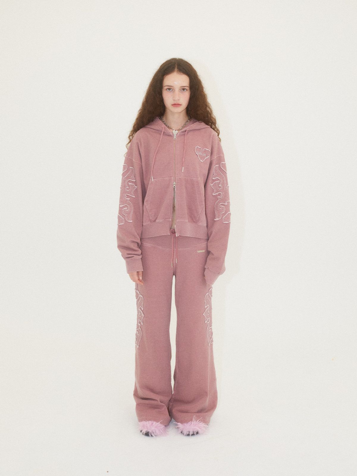 에즈이프 캘리(ASIF CALIE) APPLIQUE BOOTCUT PANTS PINK