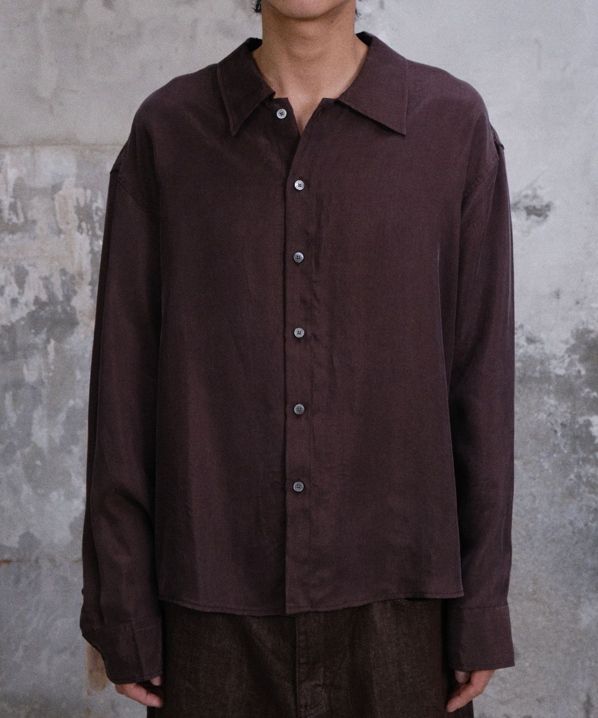 다이브인(DIVEIN) LOOSED CUPRA SHIRTS (BROWN)
