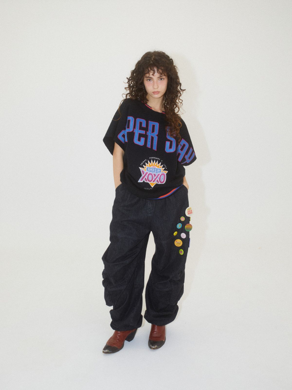 에즈이프 캘리(ASIF CALIE) BLACK DENIM WASHING CARGO PANTS BLACK