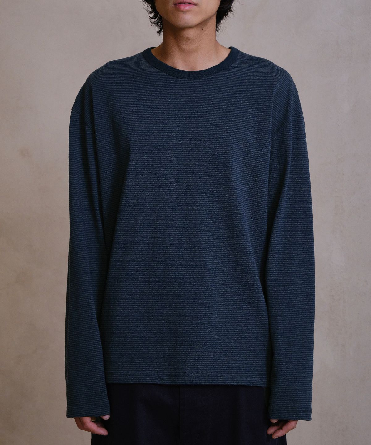 다이브인(DIVEIN) UNIFORM STRIPE LONG SLEEVE (INDIGO/NAVY)