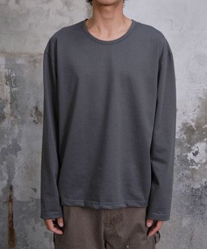 UNIFORM U NECK LONG SLEEVE (CHARCOAL)