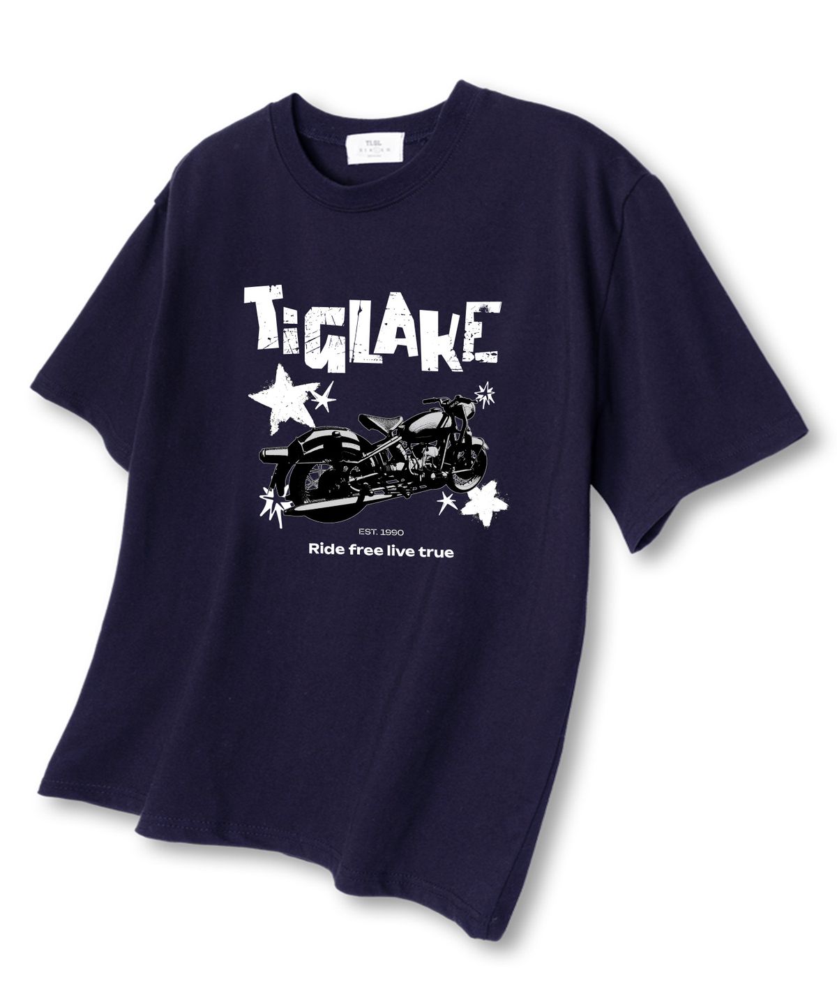 티글레이크(TI.GLAKE) 1990라이드프리 오버핏 반팔 티셔츠 네이비