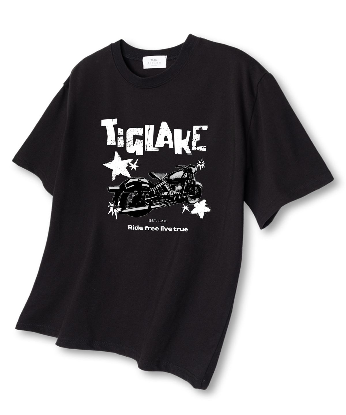 티글레이크(TI.GLAKE) 1990라이드프리 오버핏 반팔 티셔츠 블랙