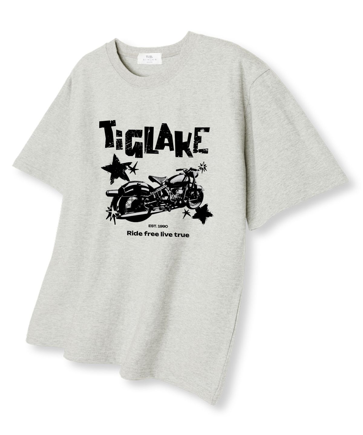 티글레이크(TI.GLAKE) 1990라이드프리 오버핏 반팔 티셔츠 오트밀