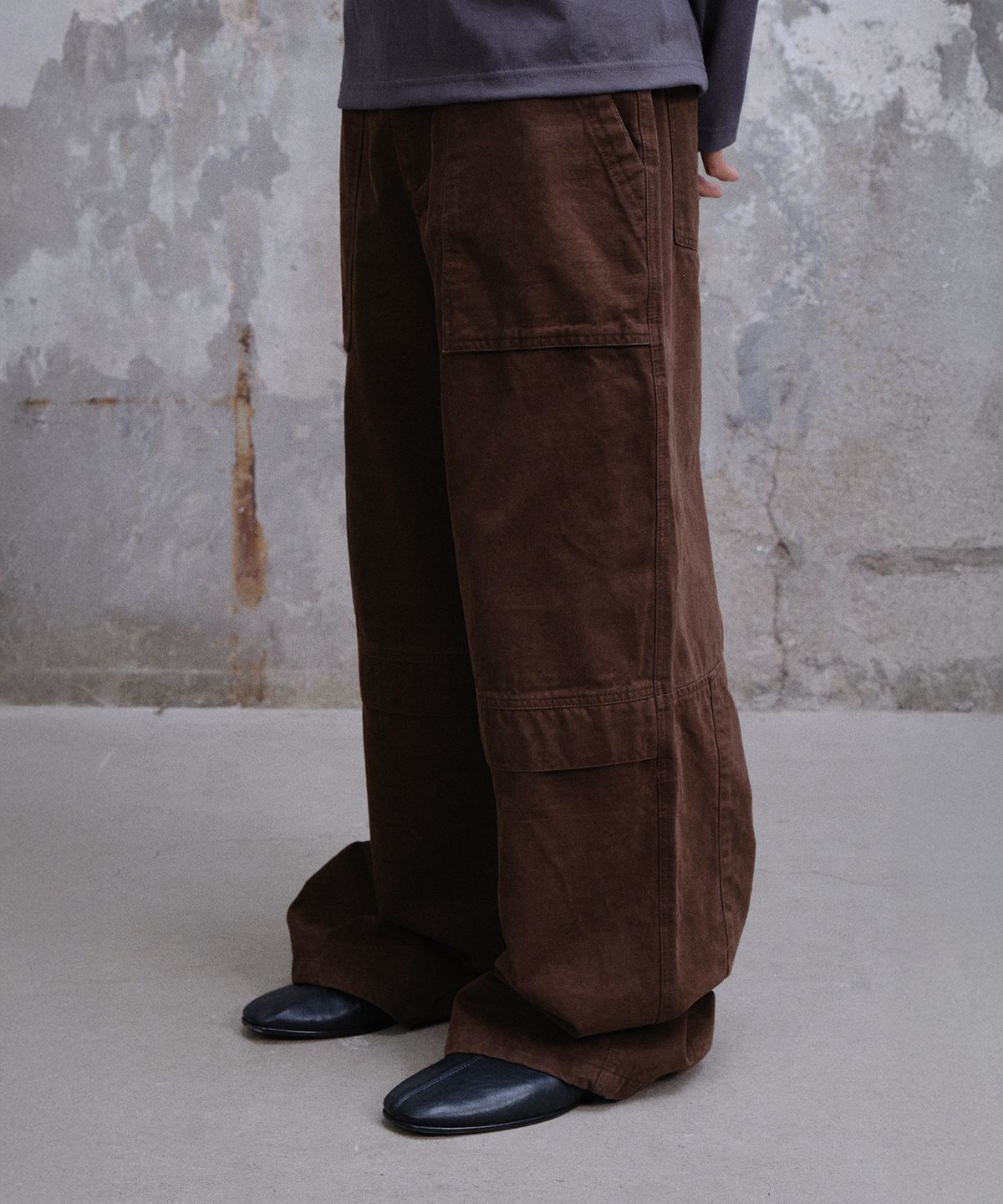 다이브인(DIVEIN) WASHED FATIGUE PANTS (BROWN)