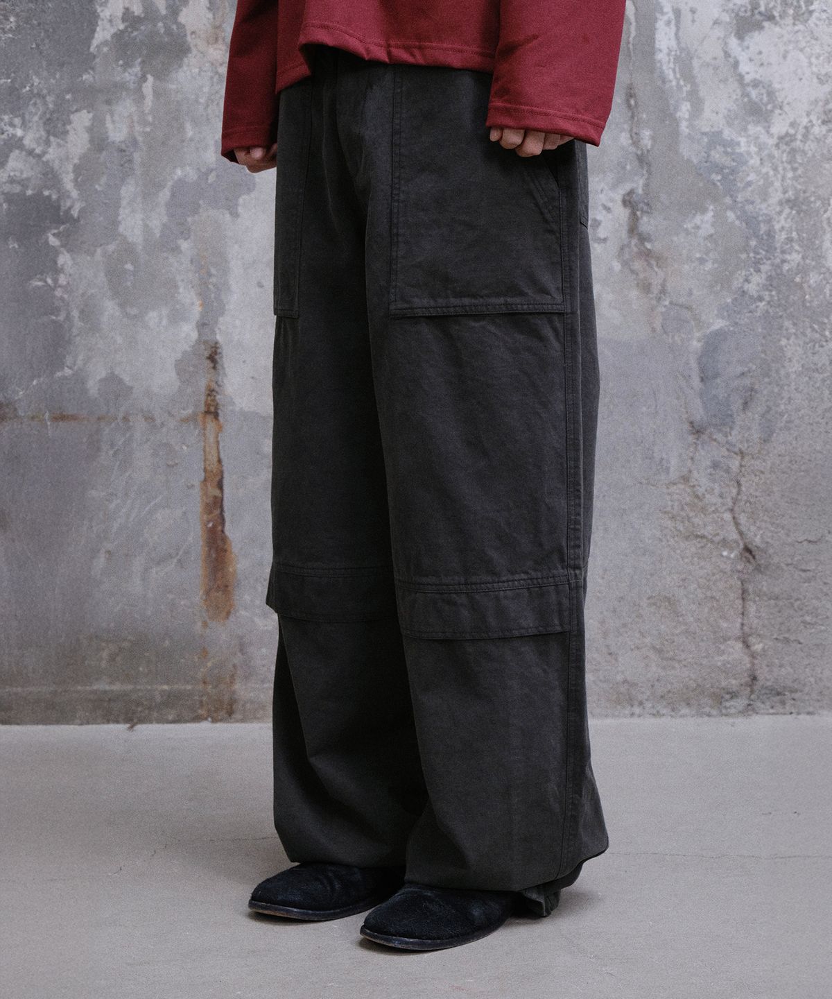 다이브인(DIVEIN) WASHED FATIGUE PANTS (CHARCOAL)