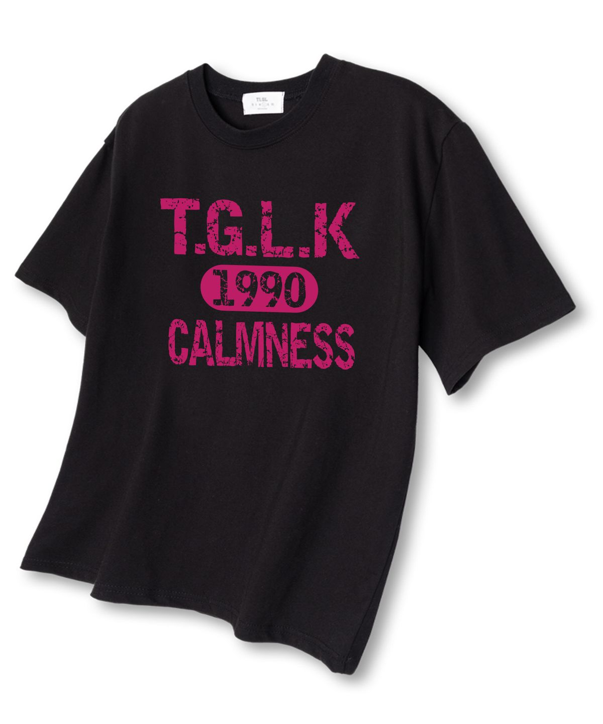 티글레이크(TI.GLAKE) 크랙TGLK 오버핏 반팔 티셔츠 블랙