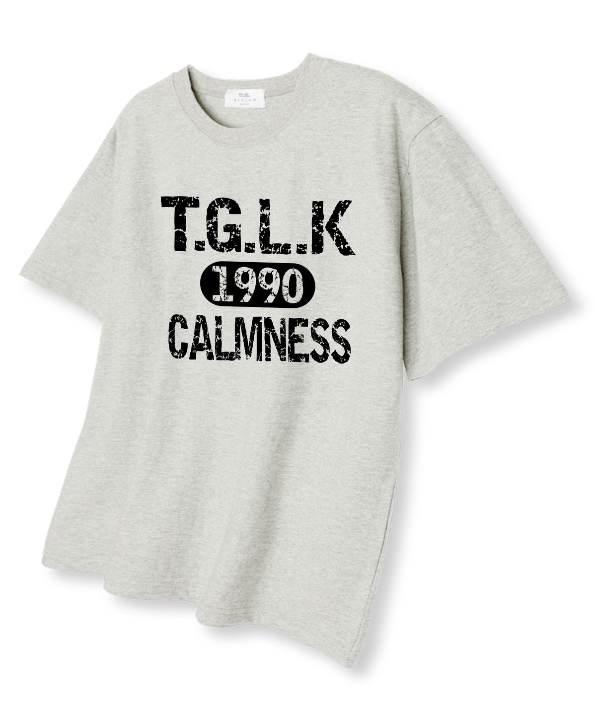 티글레이크(TI.GLAKE) 크랙TGLK 오버핏 반팔 티셔츠 오트밀