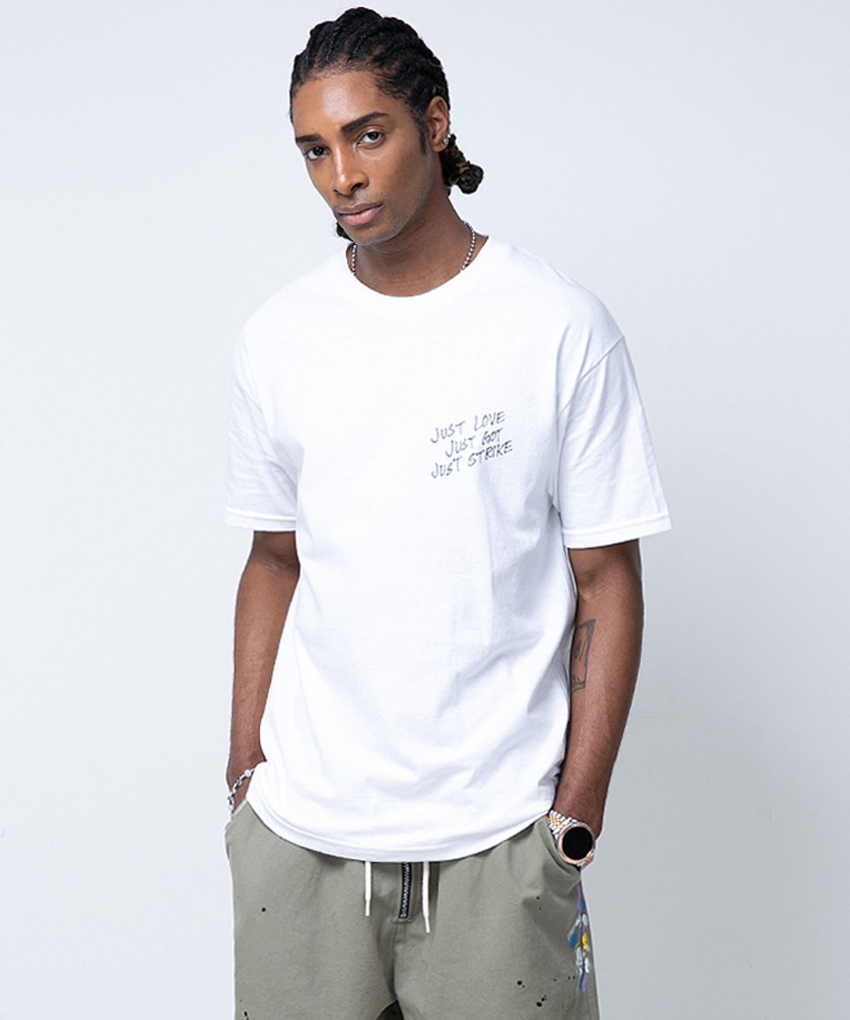 스트라이크(STRIKE) Just Drop Longline Tee (WHITE)