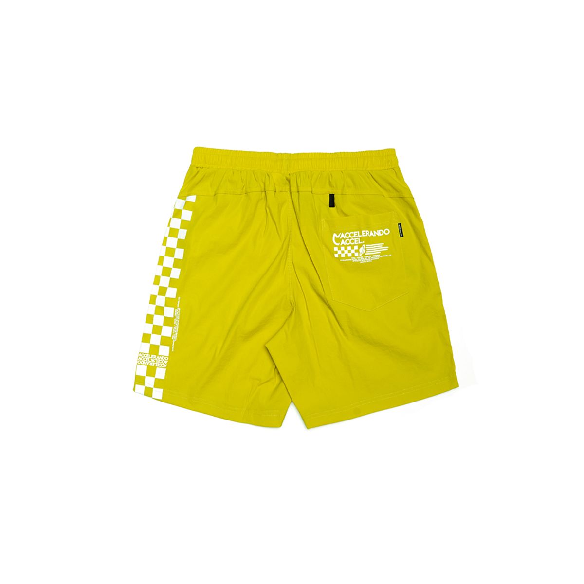 아첼레란도(ACCELERANDO) CB01LY 체커드 라이트 쇼츠 Lime yellow