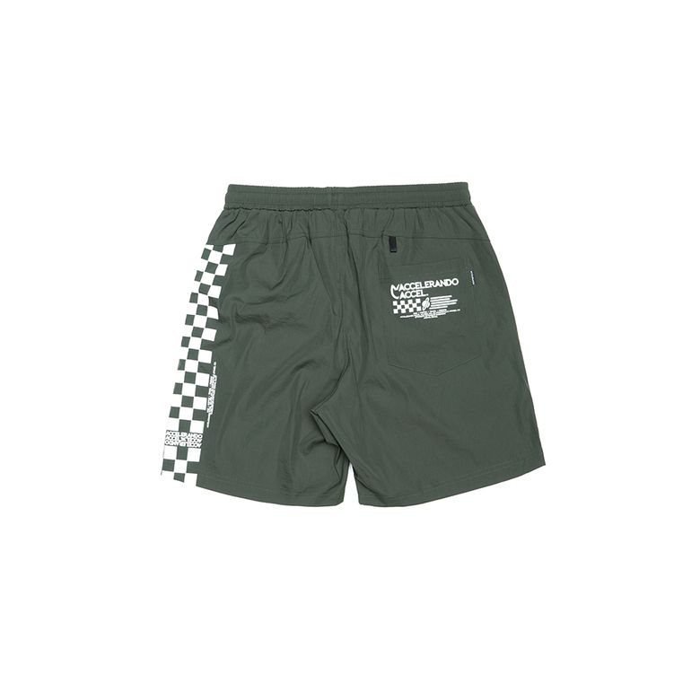 CB01OV 체커드 라이트 쇼츠 Olive