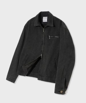 워크웨어 데님 자켓 블랙