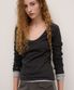 Finger Hole Long Sleeve in Charcoal