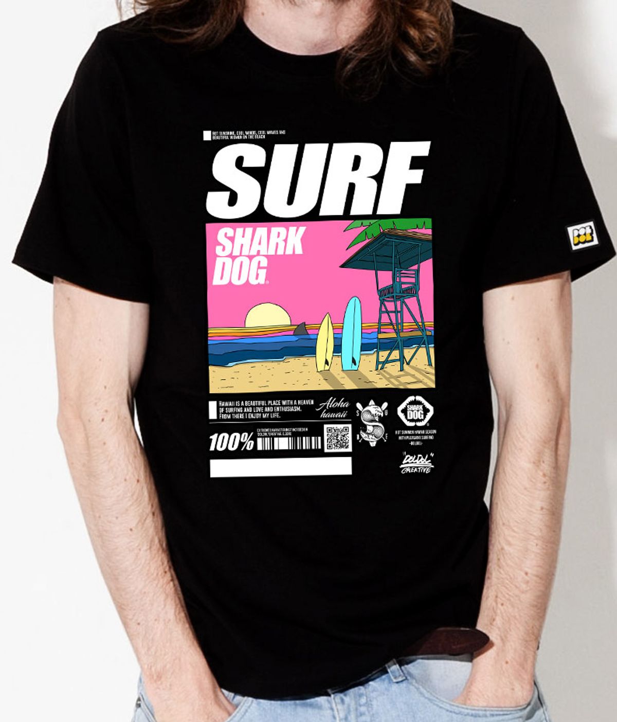 돌돌(DOLDOL) SHARK-DOG_tshirts-175 샤크독 서핑 하와이 그래픽 티셔츠 반팔티