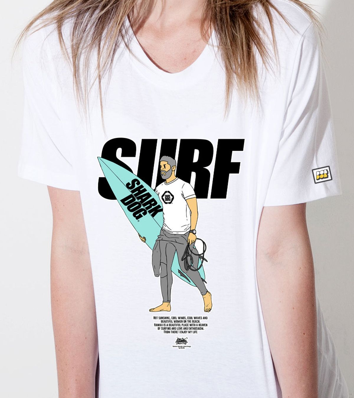 돌돌(DOLDOL) SHARK-DOG_tshirts-176 샤크독 서핑 하와이 그래픽 티셔츠 반팔티