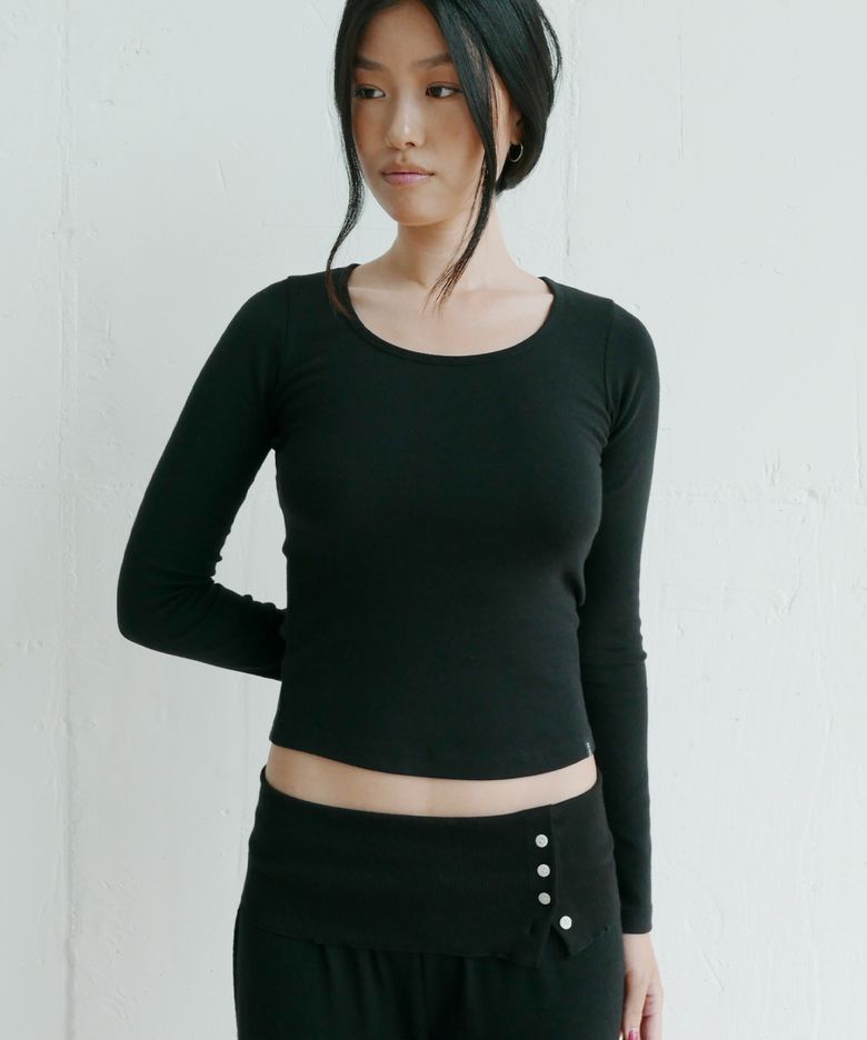 D. BASIC BABY ROUND-NECK LONG TEE - 3 COLOR