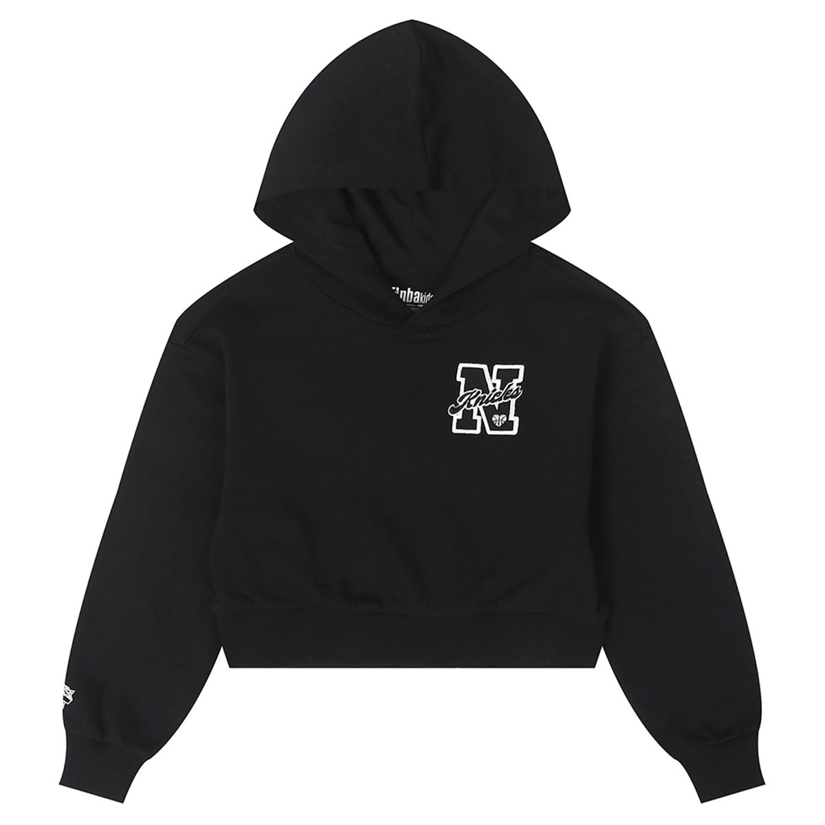 엔비에이 키즈(NBA KIDS) NYK 여아 크롭 오버핏 후드티셔츠(K253TH650P) 블랙