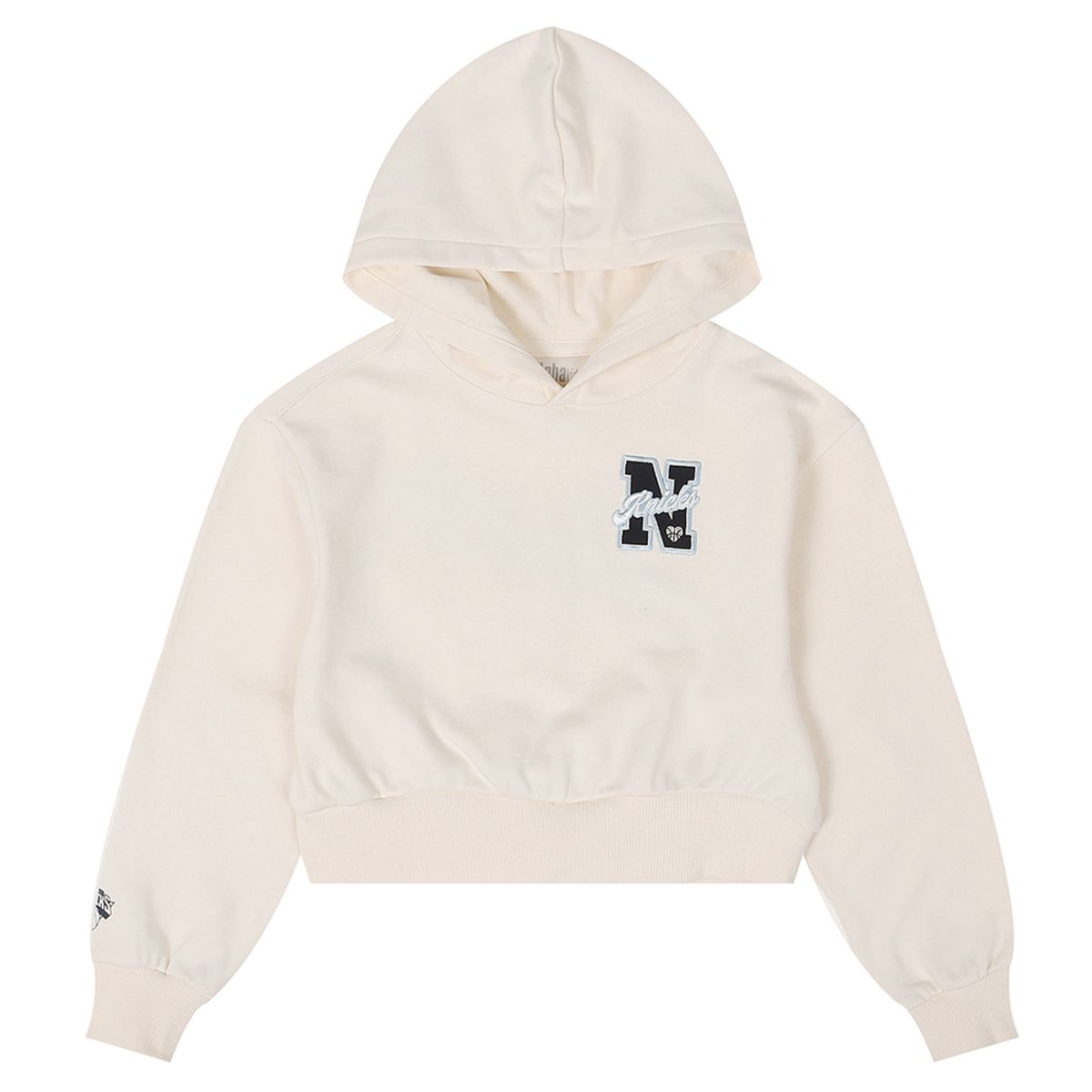 엔비에이 키즈(NBA KIDS) NYK 여아 크롭 오버핏 후드티셔츠(K253TH650P) 아이보리