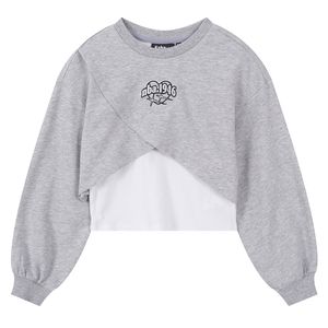 NBA 여아 레이어드 티셔츠(K253TS600P) 멜란지 그레이