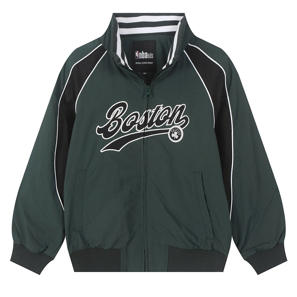 엔비에이 키즈(NBA KIDS) CHI 팀로고 파이핑 점퍼(K253JP040P) 다크 그린