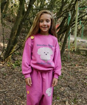 샤니 루즈핏 맨투맨 _로즈핑크