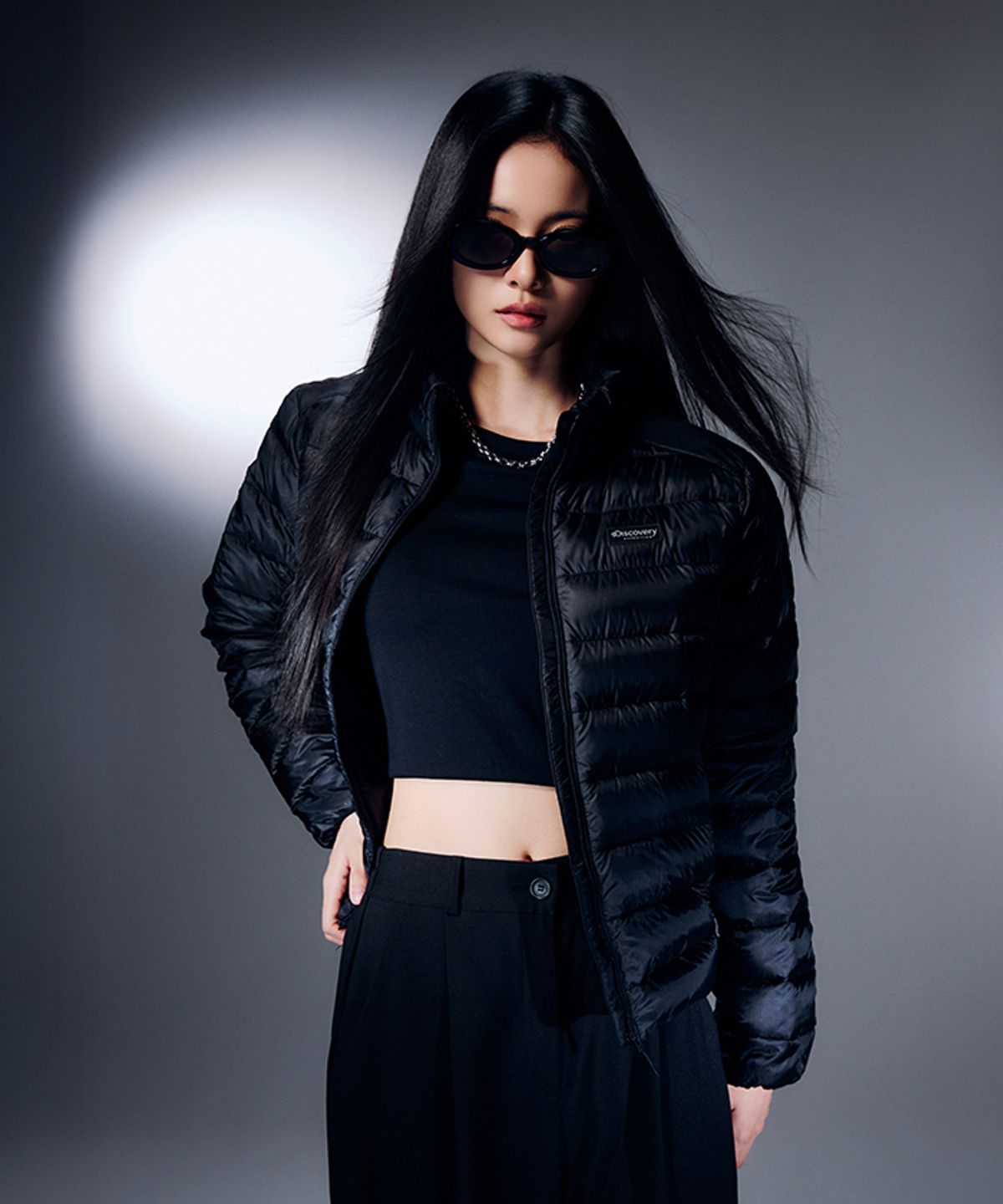 디스커버리 익스페디션(DISCOVERY EXPEDITION) 여성 올버트 구스다운 경량패딩 (BLACK)