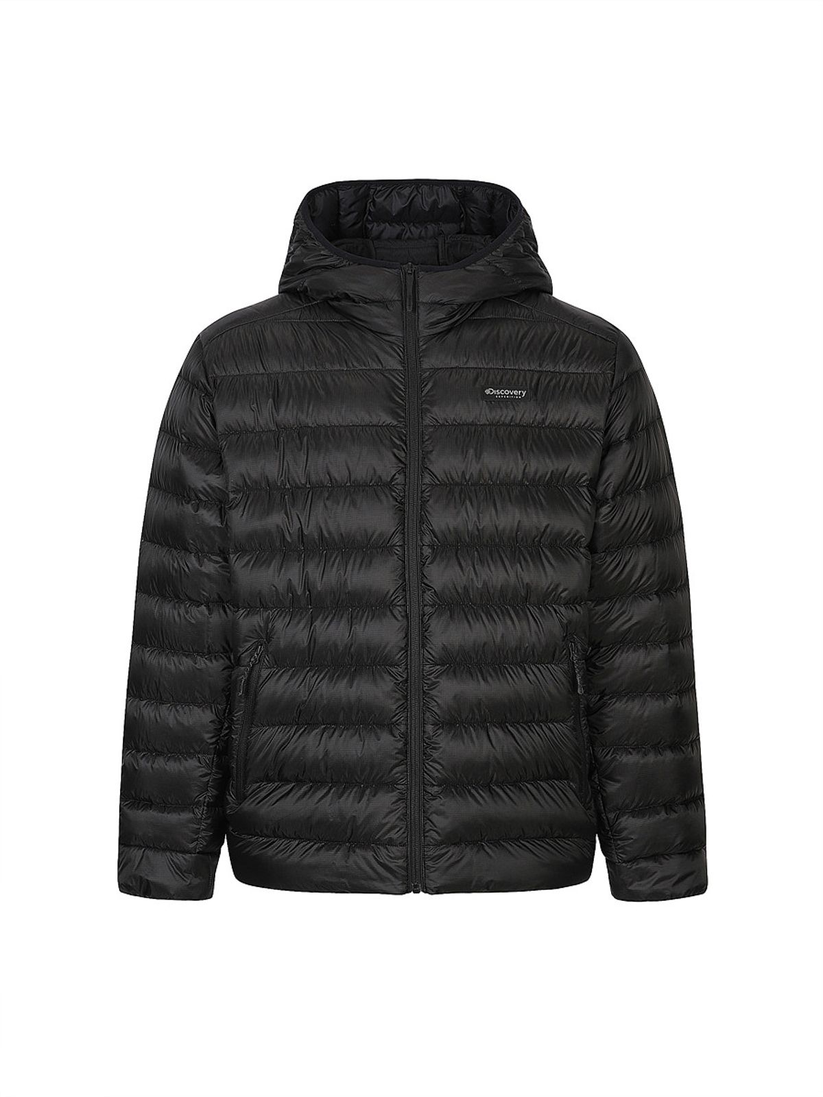 디스커버리 익스페디션(DISCOVERY EXPEDITION) 남성 올버트 후드 구스다운 경량패딩 (BLACK)
