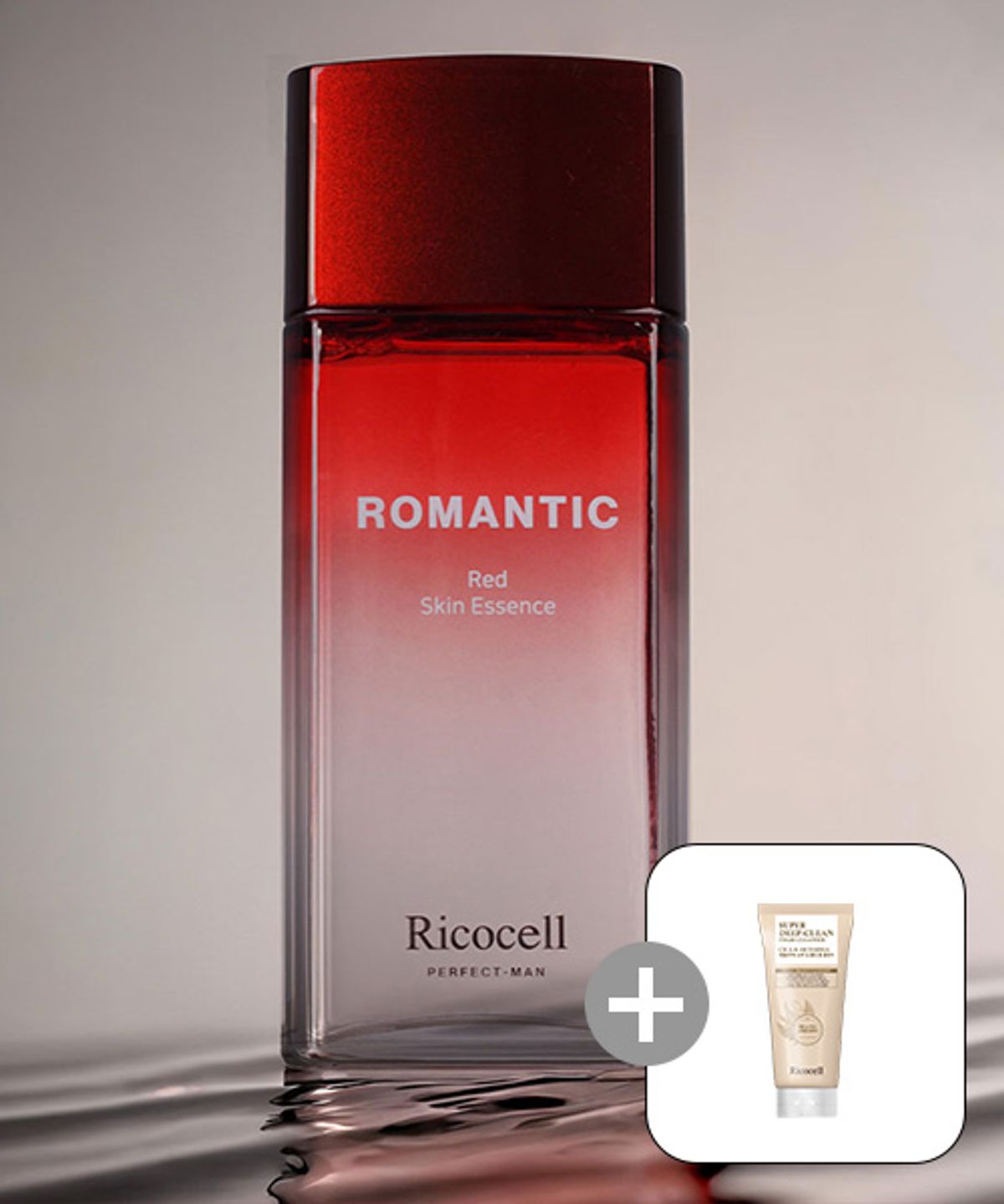 리코셀(RICOCELL) 리코셀 퍼펙트 맨 로맨틱 레드 스킨 에센스 150ml 2개 + 리코셀 병풀&약쑥 슈퍼 딥 클린 폼 클렌저 120ml 1개