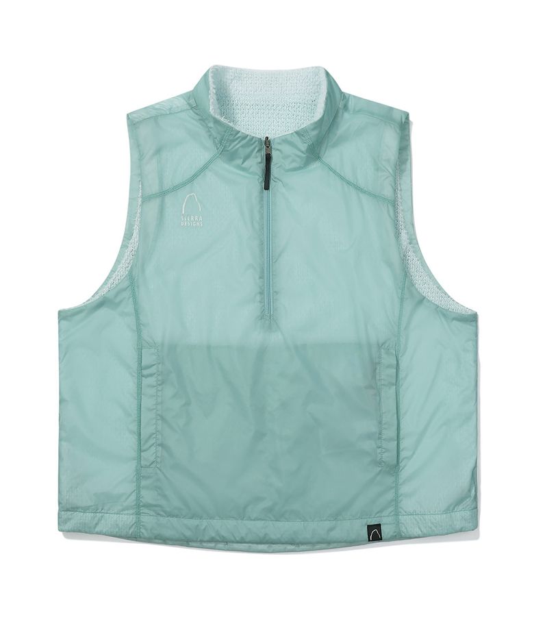W) 모스(MOSS) 폴라텍 알파 다이렉트 90 리버시블 베스트 MINT GREEN