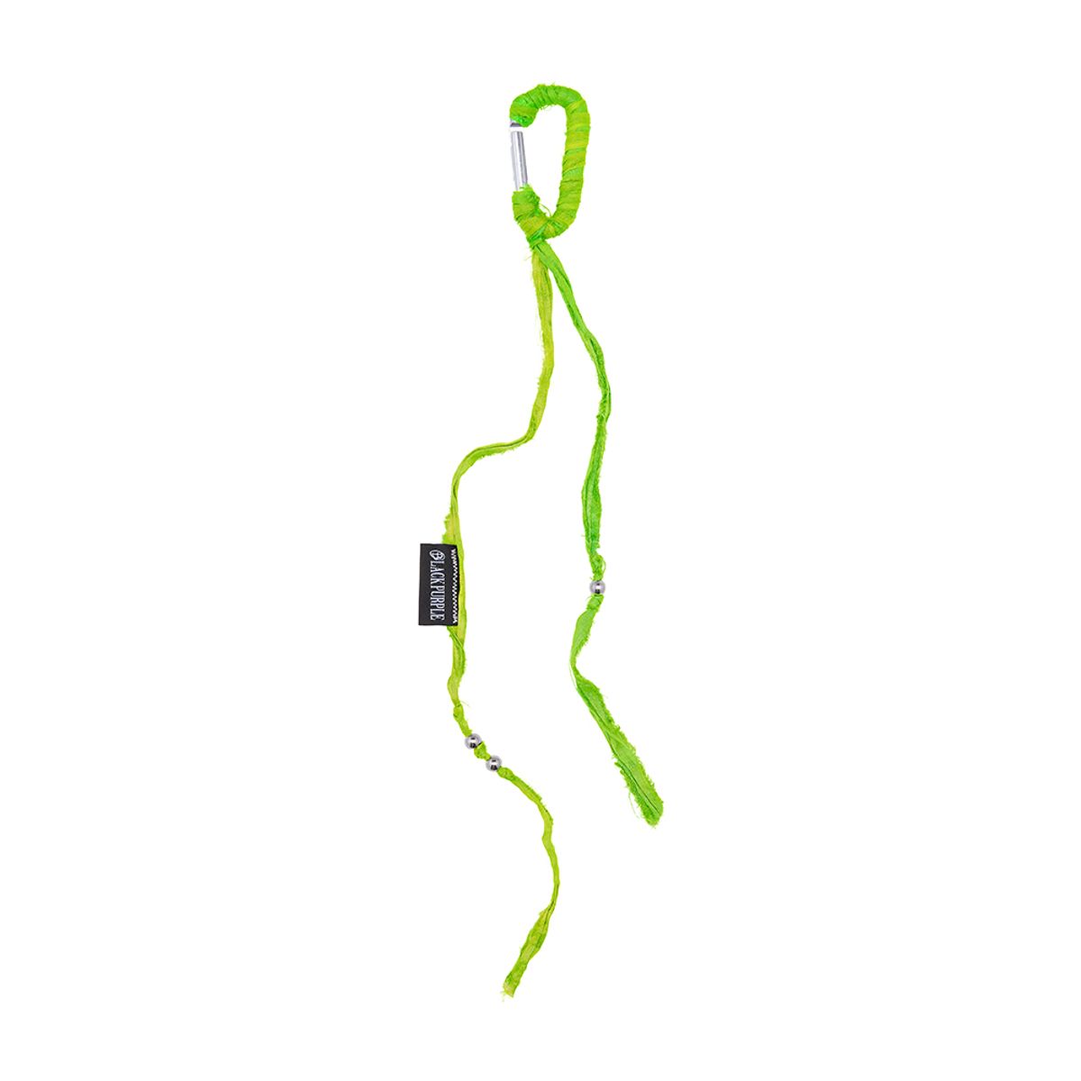 블랙 퍼플(BLACK PURPLE) 노티 타이 카라비너 키링  KNOTTY Tie Carabiner Keyring_Lime