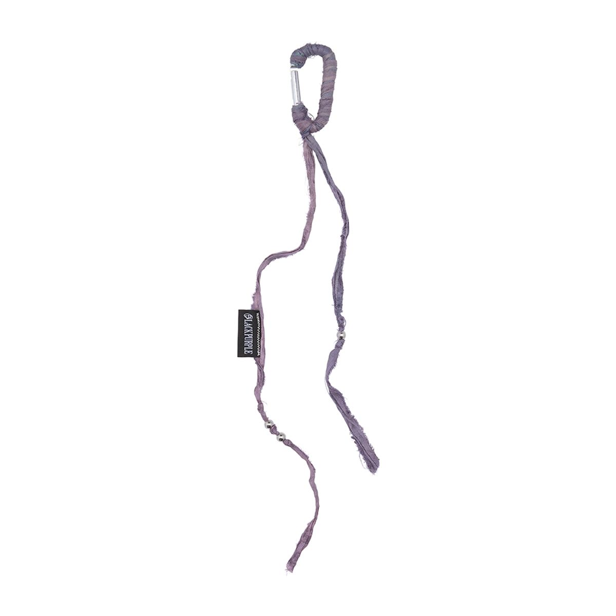 블랙 퍼플(BLACK PURPLE) 노티 타이 카라비너 키링  KNOTTY Tie Carabiner Keyring_Purple
