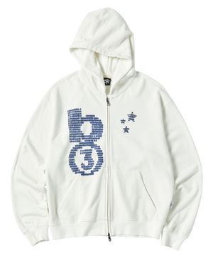 리틀 비 피그먼트 후드 집업 크림