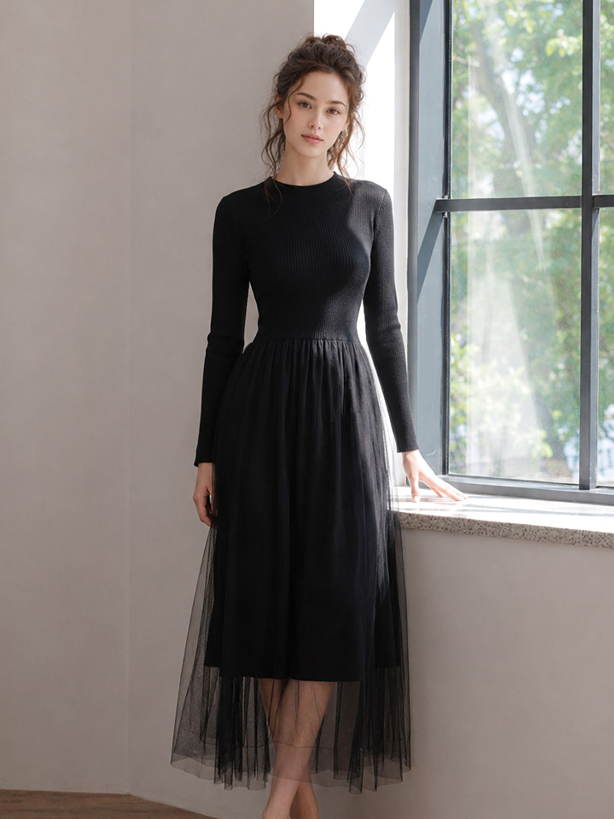 페이지플린(PAIGEFLYNN) 샤플레어니트원피스_P5COP002M