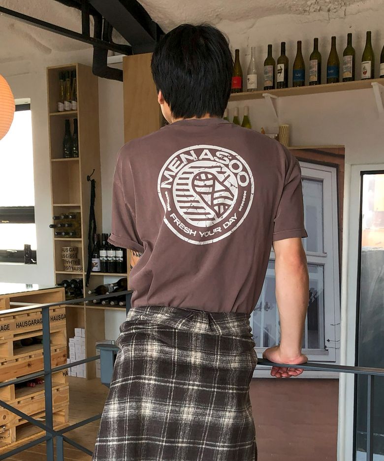275g Heavy Cotton Circle Hearttrack Pigment T Shirt_Brown